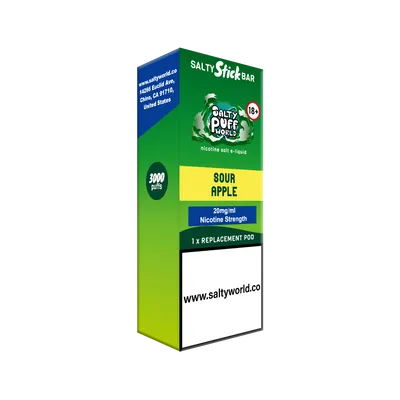 02-sour_apple1.png Sour Apple - Salty Stick Bar Replacement Pod 11.4mg/mL