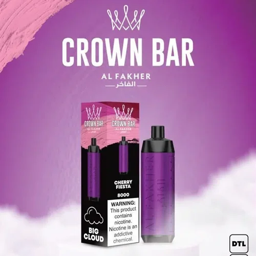 CROWN-BAR-ALFAKHER-Cherry-Fiesta-8000-PUFFS.webp